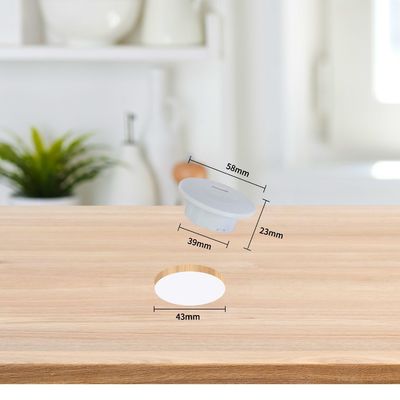 Toma de corriente de mesa empotrada de plástico con puertos de carga USB A+C