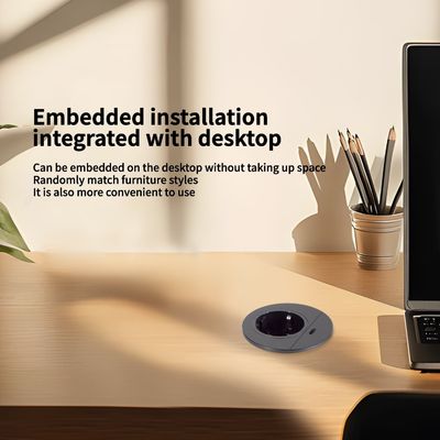 Juego de Sofá de Diseño Redondo con Enchufe de Mesa Integrado con Enchufe de Carga USB Tipo C