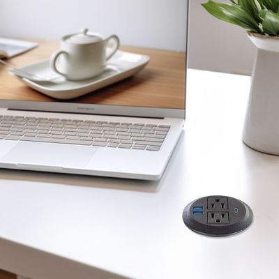 Conjunto de Sofá Redondo Con conector de alimentación eléctrica incorporado con 2 tomas de corriente estándar de EE.UU. y conector de carga USB doble Muebles modernos