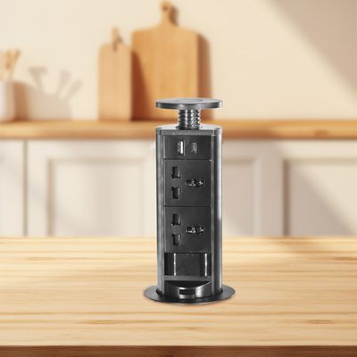 Enchufe de cocina de alimentación universal Sacar el enchufe de la cocina Enchufes de cocina emergentes de encimera ocultos para cocina inteligente moderna