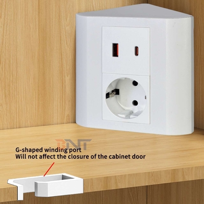 Enchufe de mesa portátil EU para oficina y hogar IP44 con puertos de salida USB A+C para múltiples dispositivos