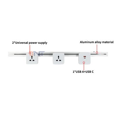 Nuevo enchufe de riel de alimentación de múltiples salidas montado en la pared, con toma de corriente ultra estrecha y extraíble