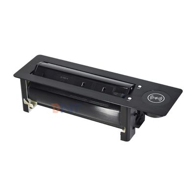 Enchufe de corriente alterna personalizada estándar de Reino Unido Enchufe eléctrica integrada de escritorio con 2 tomas 1 USB y 1 cargador inalámbrico de tipo C y 1