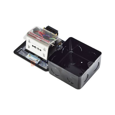 Potencia universal personalizada de salida de pantalla característica oculta enchufe de tierra enchufe de piso impermeable IP44 lento