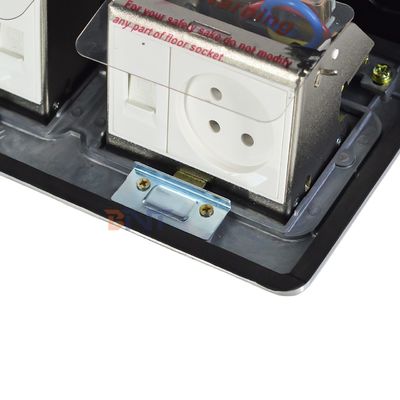 Caja de enchufe de suelo retráctil/emergente impermeable ODM/OEM, tipo oculto, estándar Israelí, 2 enchufes de CA, enchufes con toma de tierra