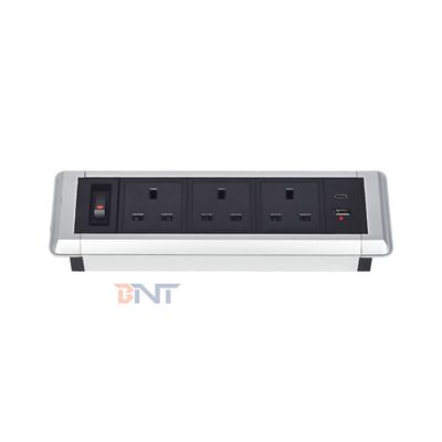 Enchufes de alimentación multifunción de escritorio con conexión eléctrica 3AC Enchufe incorporada USB A + USB C Enchufes de carga