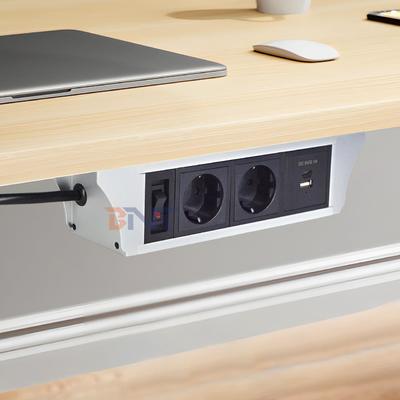 Regleta eléctrica colgante flexible de la UE instalada debajo de mesas/sillas/sofás con puertos USB