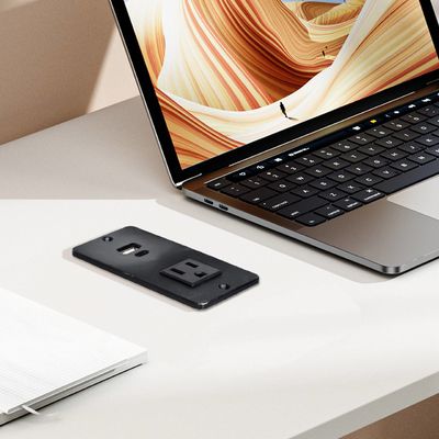 Mesa de enchufe de sofá de plástico con 1 toma de corriente estándar de EE. UU. y puerto USB A+C