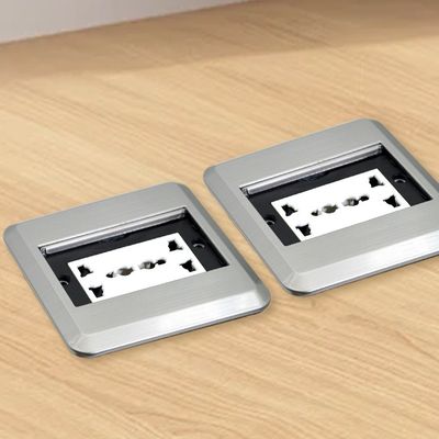 Enchufe de suelo BNT con montaje en suelo, cubierta deslizante oculta y tapa deslizante para sala de oficina