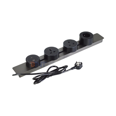 Regleta de enchufes múltiples para riel, nueva estilo, montaje en pared, enchufes extraíbles, conveniente para la cocina